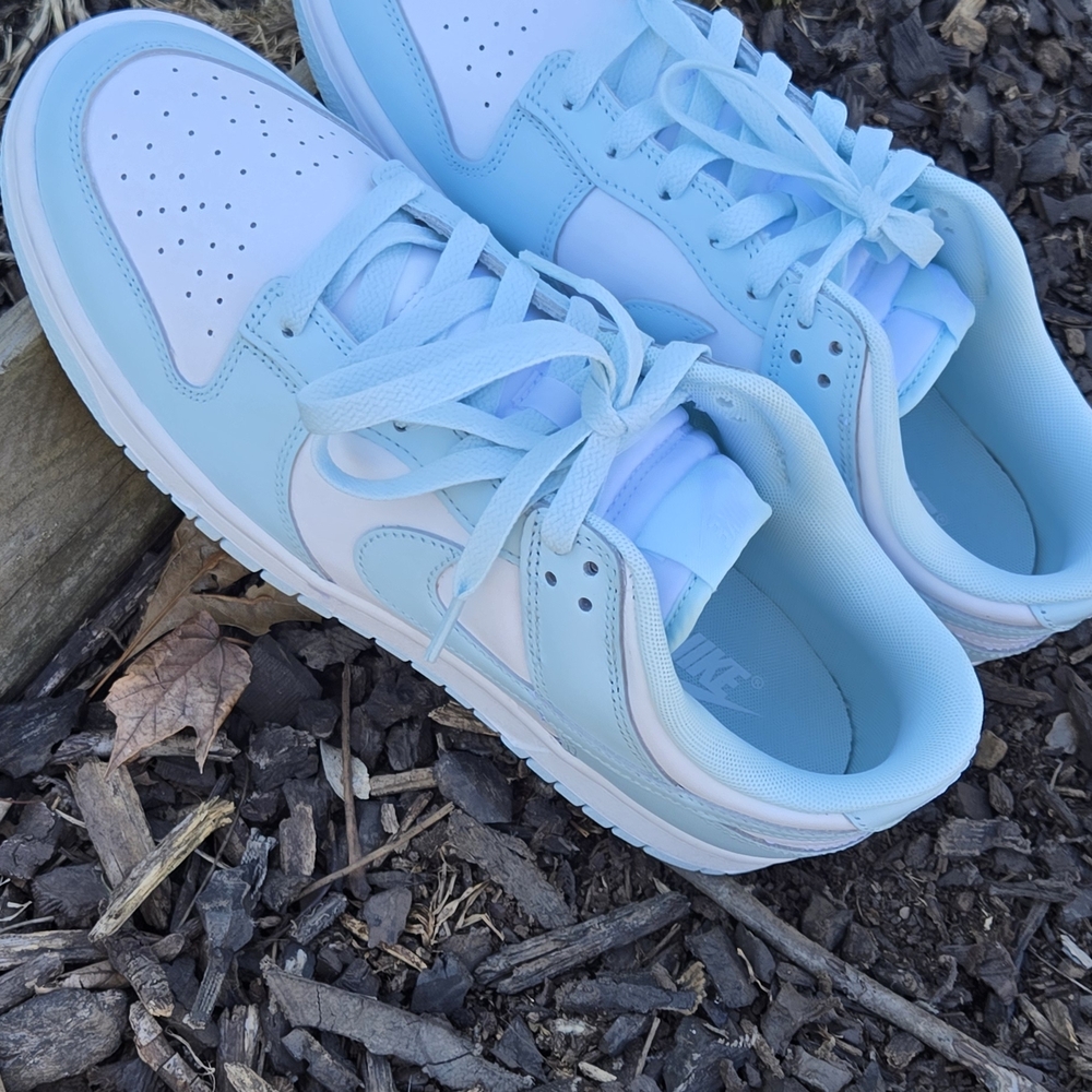 New Nike Dunk Low Shoes Glacier Blue White Retro DV0833-104 Mens Size 9.5 - Picture 10 of 10